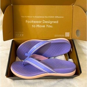 Vionic Patent Leather Thong Sandals